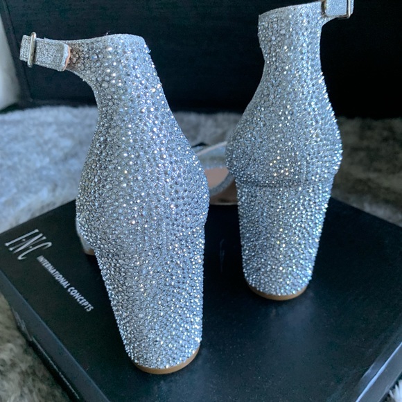 INC Silver Bling Heels - Picture 8 of 10